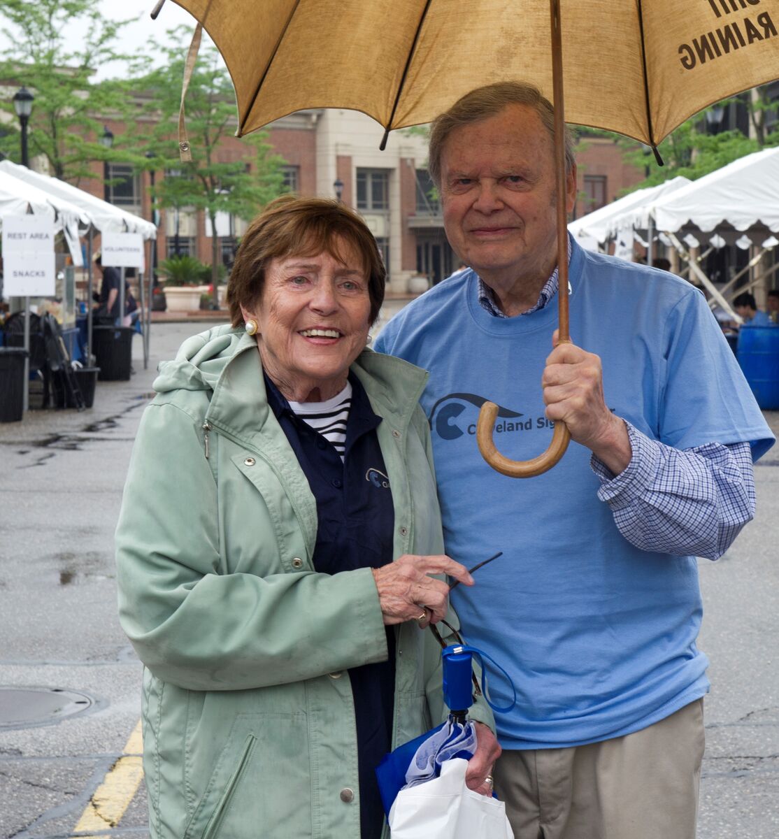 Image of Caroline and Ed at a previous White Cane Walk.