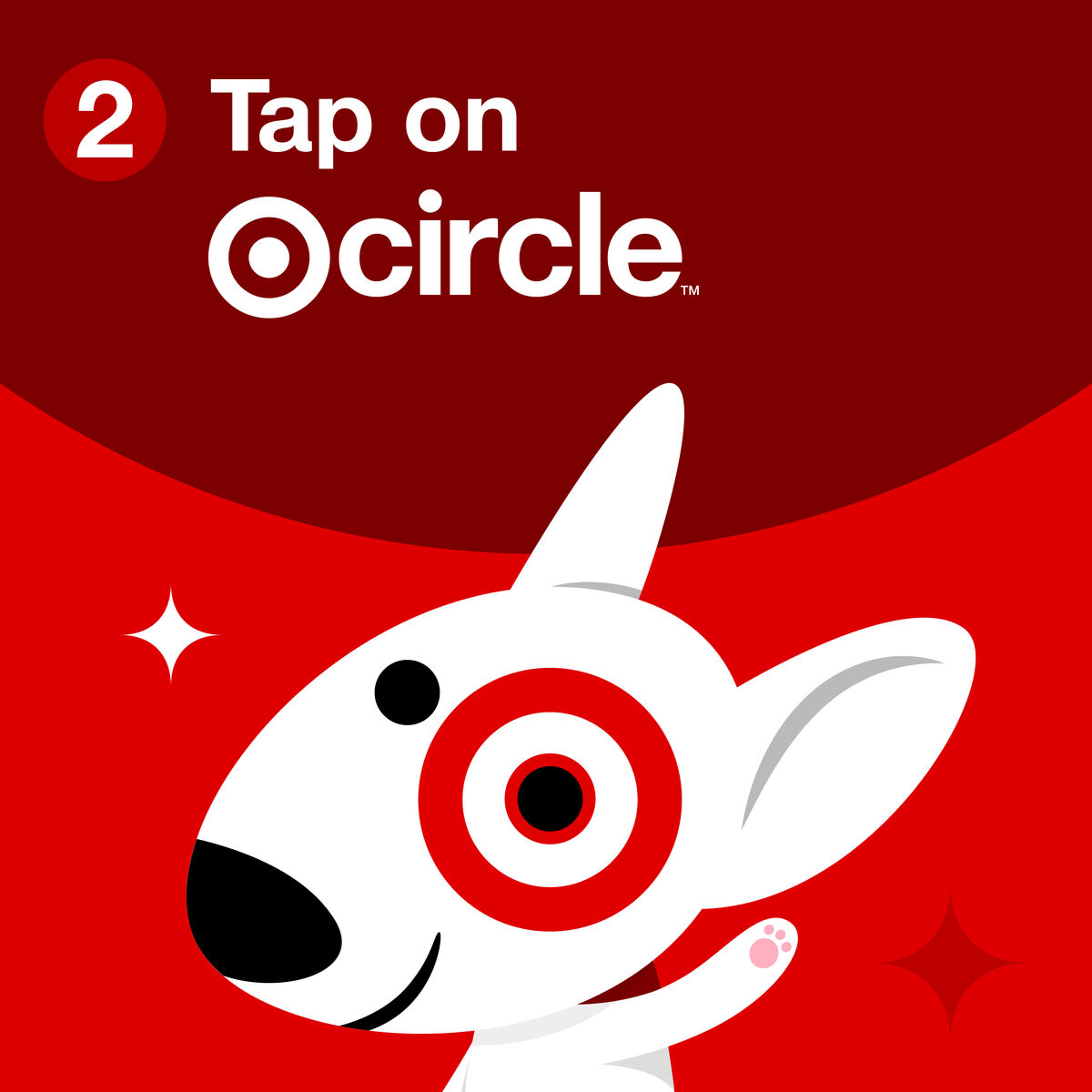 Step 2, tap on target circle