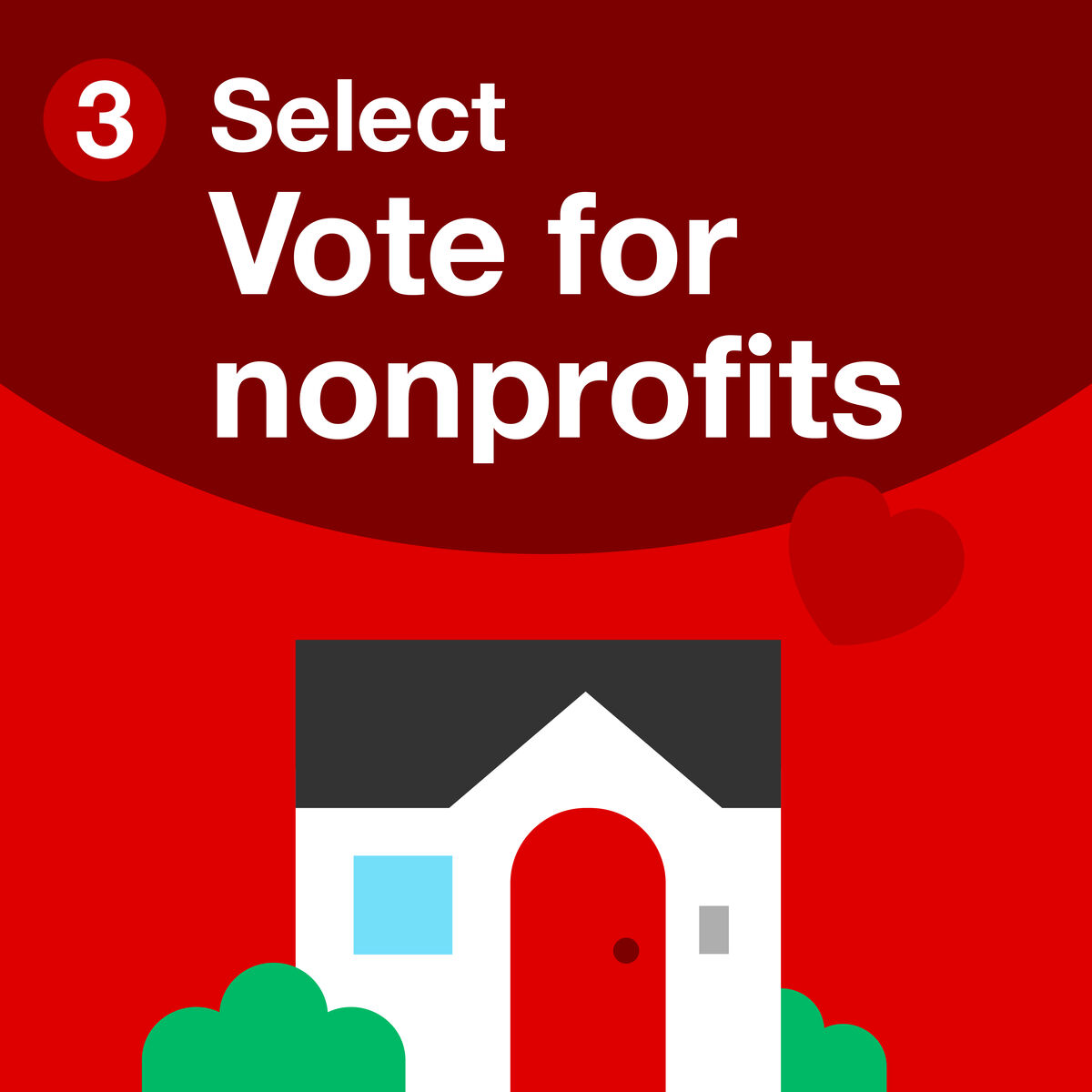 Step 3, vote for nonprofits