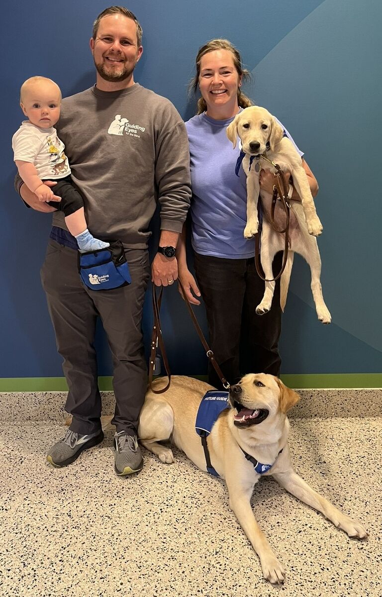 A family photo of Joe, Lindsay, their young son, Mater and Egypt.