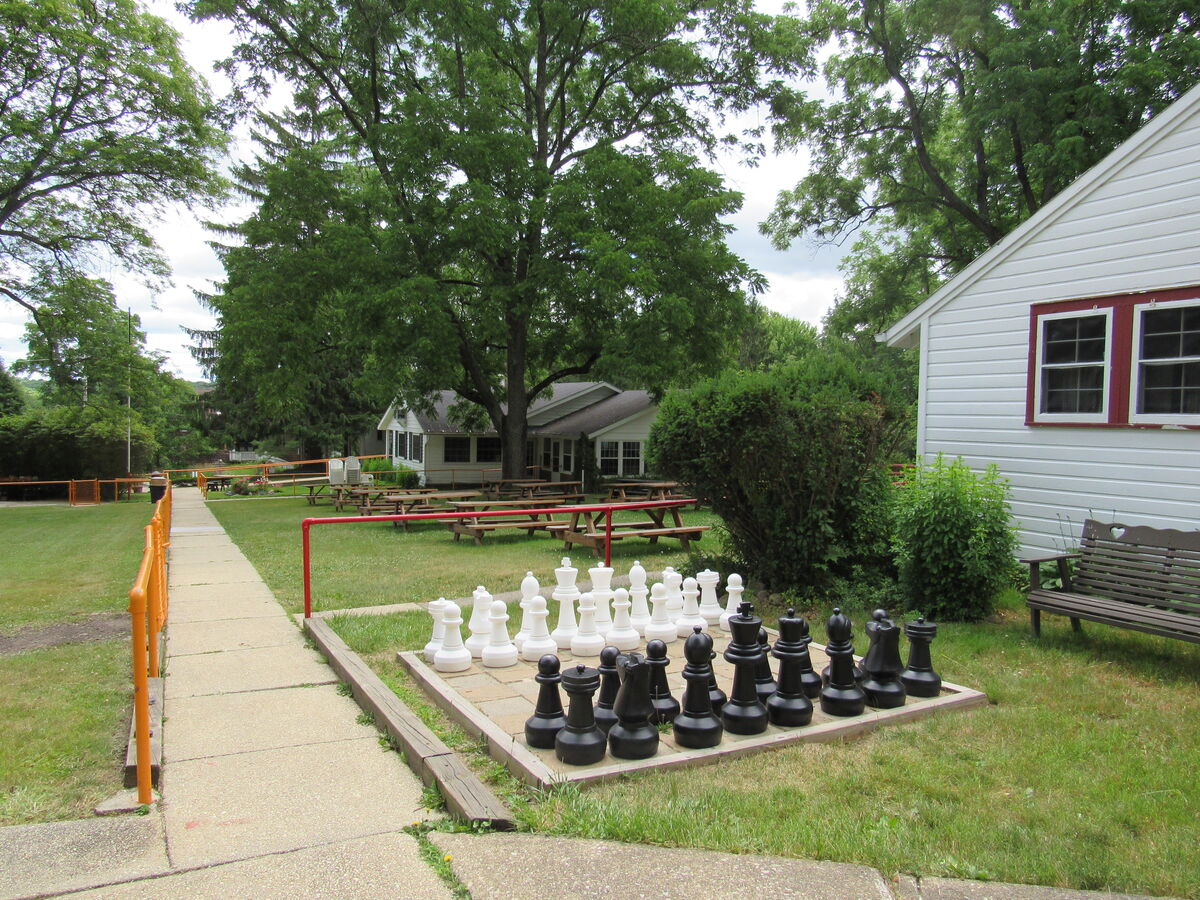 image of large outdoor chess board