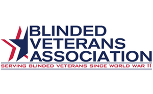 Blinded Veterans Association logo, with the tagline "serving blinded veterans since world war ii